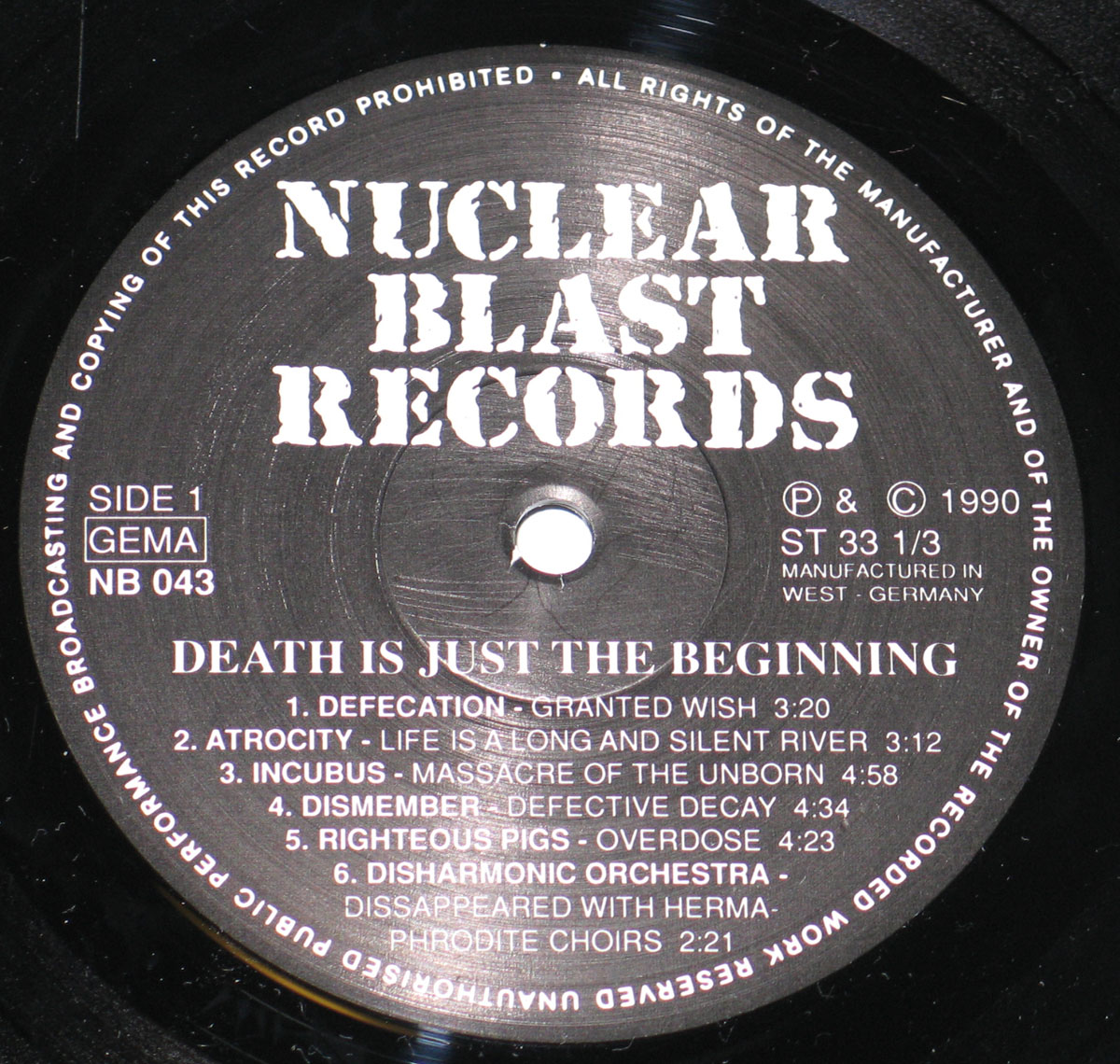 High Resolution Photo DEATH Is Just the Beginning Vinyl Record